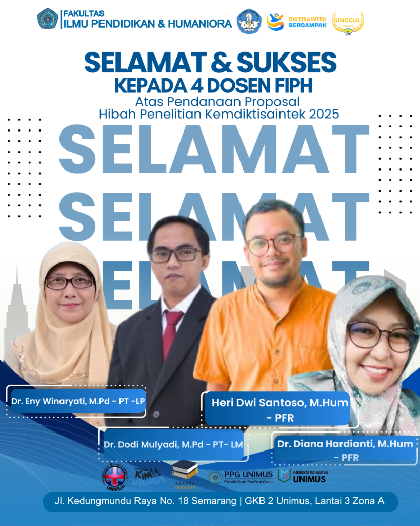 4 Dosen FIPH mendapatkan Pendanaan Proposal Hibah Penelitian Kemdiksaintek 2025