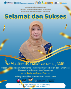 Read more about the article Dosen FIPH UNIMUS Sukses Raih Gelar Doktor pada Bidang Pendidikan Matematika