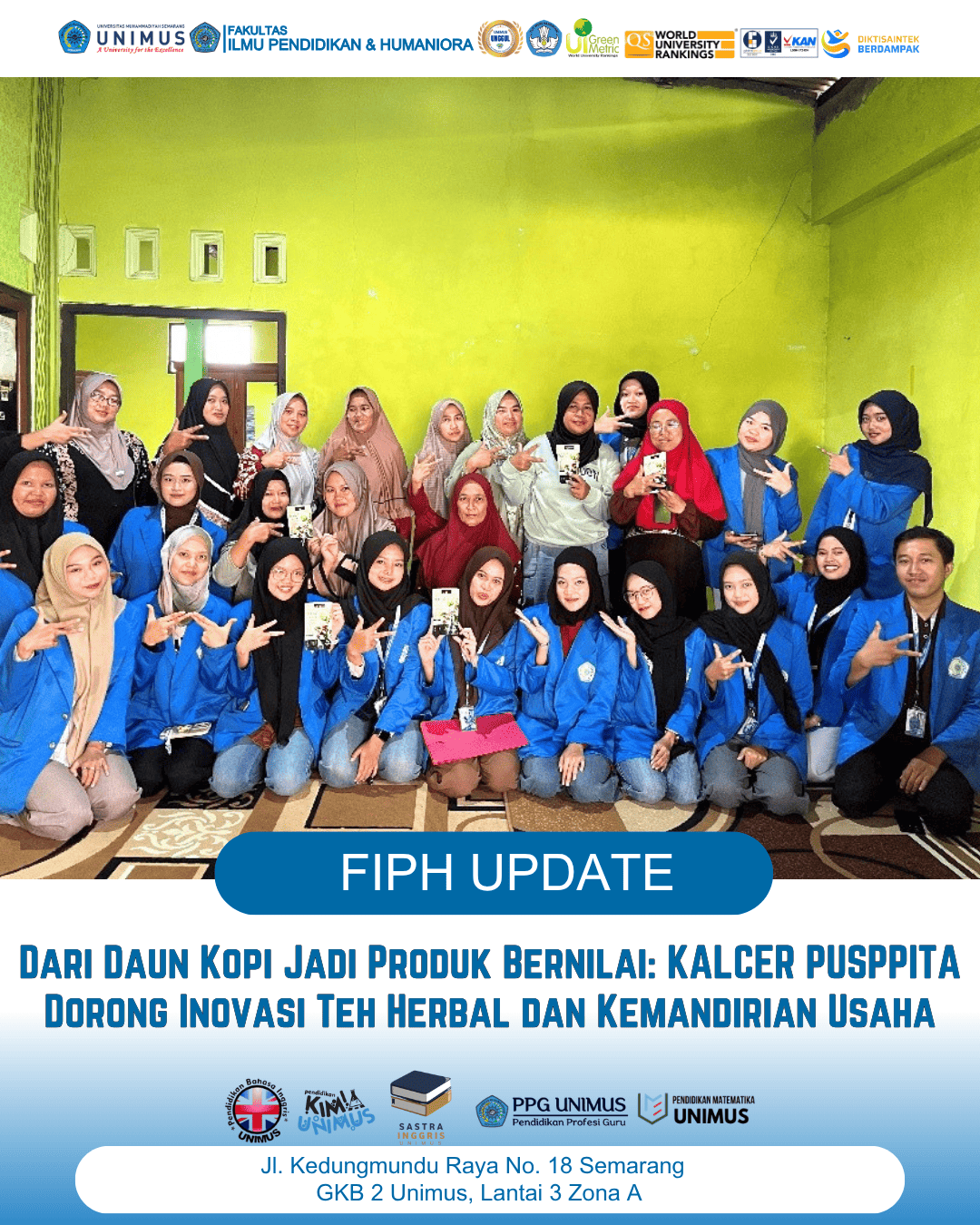 Read more about the article Dari Daun Kopi Jadi Produk Bernilai: KALCER PUSPPITA Dorong Inovasi Teh Herbal dan Kemandirian Usaha